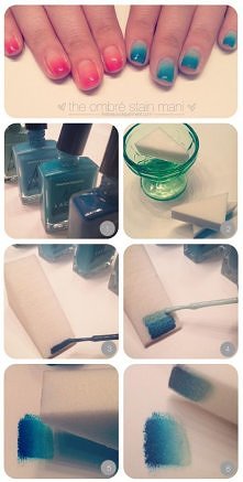 Ombre na paznokciach :)