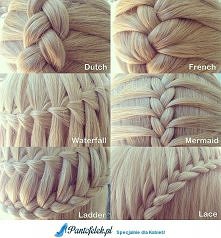 Podstawowe rodzaje warkoczy;)
