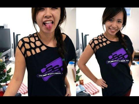 Checkered Work Out T-Shirt Tutorial