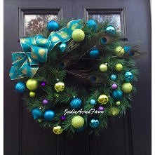 wieniec w kolorach peacock