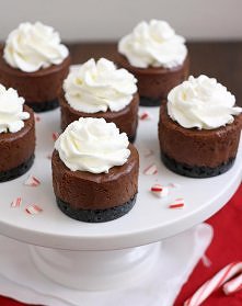 Mini Peppermint Mocha Cheesecakes
