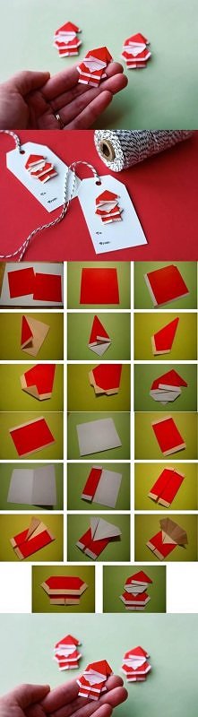diy, paper santa, santa cla...