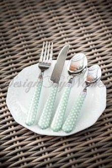 sztućce Cottage Miętowe - lata 60 z serii Katie Alice