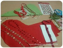 Szycie dekoracji świątecznych na kursie kroju i szycia.