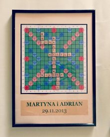 Scrabble jako weselna pamią...