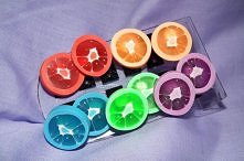 Kolczyki sztyfty "cytrusy" z gumek do mazania:)