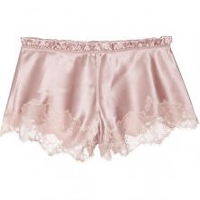 Carine Gilson Thème Louise lace-trimmed silk-satin shorts