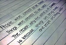 love, use, people, things.