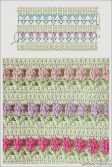 Szydełkowe wzory ,ściegi i inspiracje- więcej po kliknięciu w obrazek.