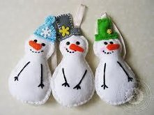 Ręcznie robione zimowe bałwanki:D