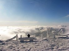 Zima na szczycie śnieżki.