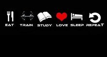eat,train, study , love ,sl...