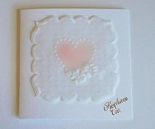 kartka wykonana techniką pergamano