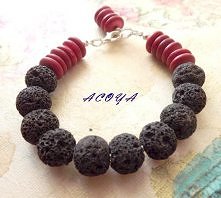 bransoletka z lawą wulkaniczną