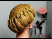Вечерняя прическа на длинные волосы. Wedding prom updo, hairstyles for long hair