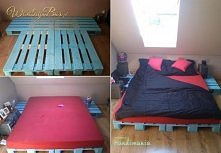 Nietypowe łóżko z palet
