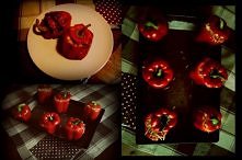 Zapiekane papryki z mięsem, sosem chilli i ryżem.


Składniki: 
6 duzych czerwonych papryk,
mięso mielone, ryż jedna paczuszka, 2 cebule, 2-3 ząbki czosnku, ser żółty, koncentra...