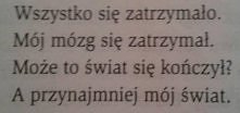 Jeden rozdział się kończy, ...