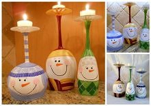 Ludziko-lampiony z kieliszków