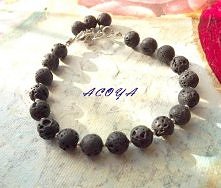 bransoletka z lawą wulkaniczną