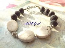 bransoletka z lawą wulkaniczną