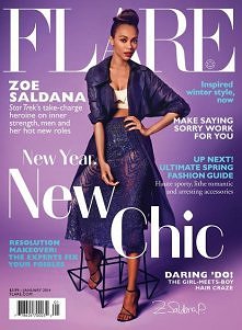 Zoë Saldaña in Flare Januar...