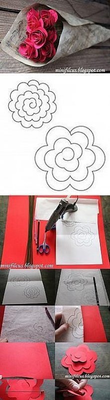 Roze z papieru