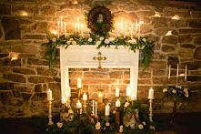 Ołtarz w miejscu, w którym odbędzie się wesele.