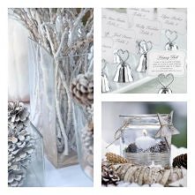 Ślubne zimowe dekoracje
