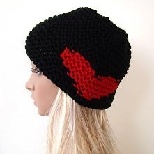 miłosna czapka z sercami KuferArt.pl