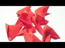 3D origami -  moduł podstawowy ( jak złożyć element podstawowy z którego tworzy się  pawia, łabędzie i inne  rzeczy )