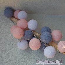 pastelowa, przepiękna girlanda Cotton Ball String Lights