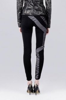 Agnieszka Martini - Legginsy - wstawki z satyny bawełnianej