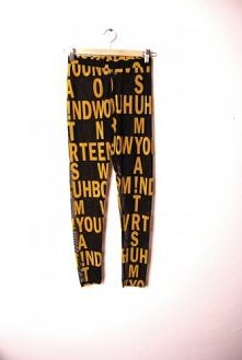 H&M - Legginsy black&yellow