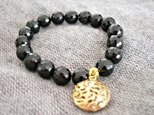 czarny fasetowany onyks