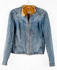 Tatuum - Jeansowa kurtka vintage z kontrastowymi wykończeniami rozm. 38