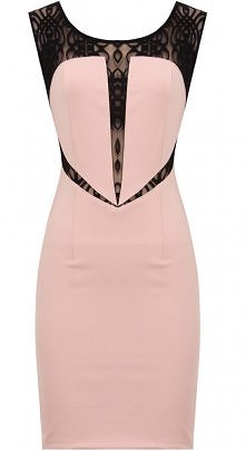 różowa sukienka z koronką