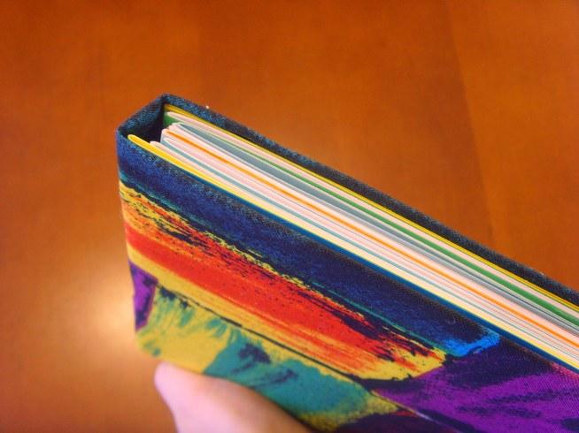 Kartki + meteriał = NOtes HANDMADE:)