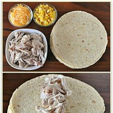 Enchiladas- zapiekane tortille z kurczakiem.