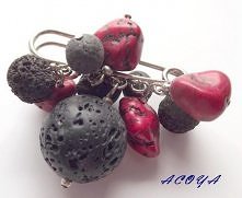 Broszka z lawą wulkaniczną