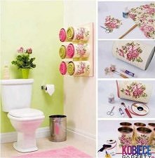 Ciekawy DECOR w łazience. Sztuką jest zrobić coś z niczego!