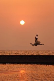 Ballerina on the beach...