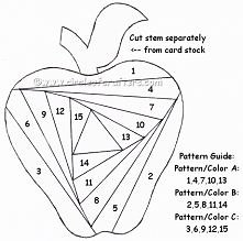 Iris Folding- jabłko