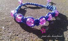 NIebiesko -różowa, przesłodka bransoletka od Jane Doe Handmade cena- 10 zł, zapraszamy! :)