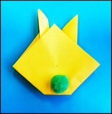 zając origami - tył