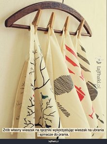 Pomysłowy wieszak łazienkow...