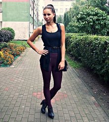 czarno-bordowe zestawienie