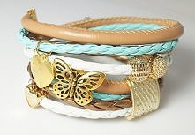 Bransoletka rzemień,charms