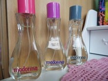 Wody toaletowe Madonna ! od lewej Pink, Tattoo i Diamonds , pojemność 50 ml ,cena - 1 funt za jedną buteleczkę (ok. 5zł) Kupiłam w anglii w sklepie Poundland czyli wszystko po 1...
