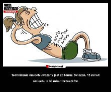 15 min. śmiania się = 30 min. robienia brzuszków